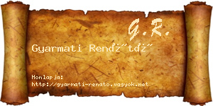 Gyarmati Renátó névjegykártya